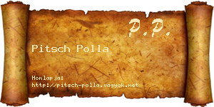 Pitsch Polla névjegykártya